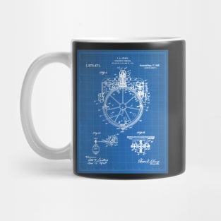 Gyrocompass Patent - Sailor Sailing Boat Lake House Art - Blueprint Mug